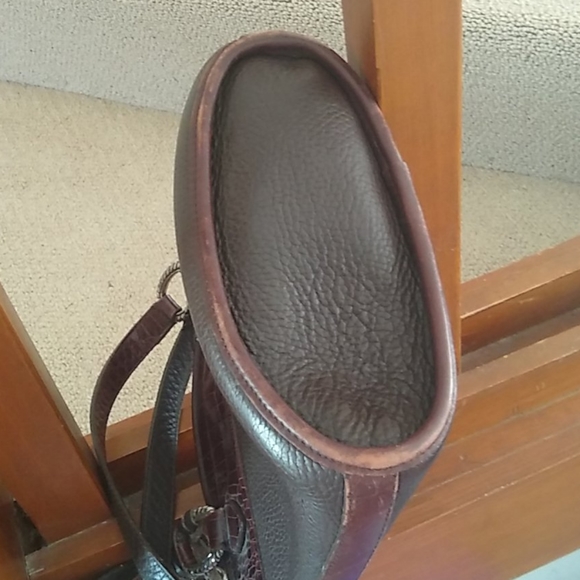 Brighton Two Tone Brown Shoulder Purse. - Picture 8 of 8